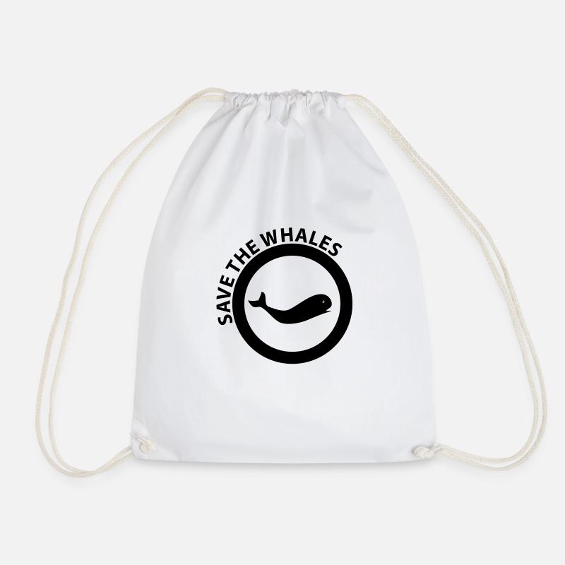 save the whales - Turnbeutel - Weiß