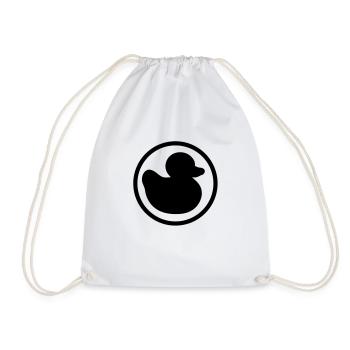 ente_2__f1 - Drawstring Bag - white - Front