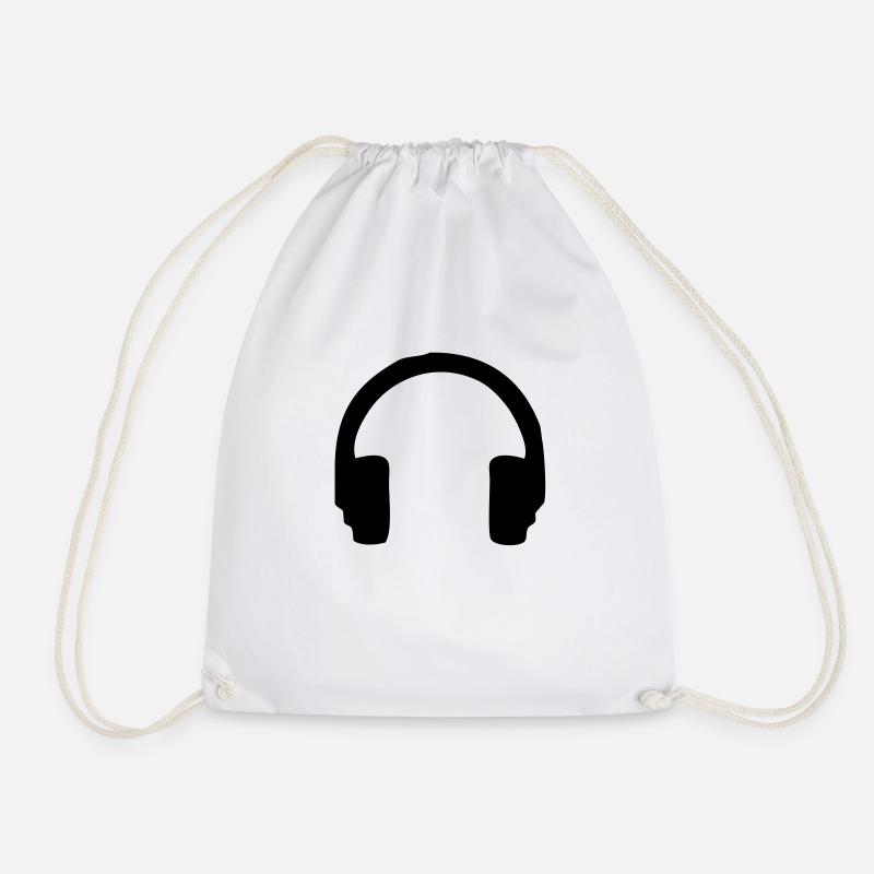 earphones / headphones - Drawstring Bag - white