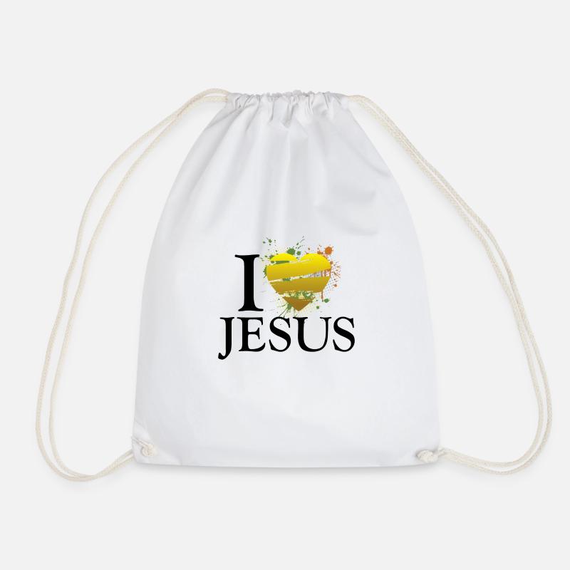 i love jesus de - Turnbeutel - Weiß