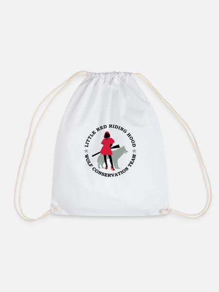 Wolf conservation team - Drawstring Bag - white