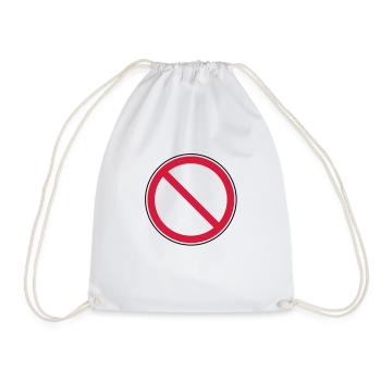 prohibition_sign - Drawstring Bag - white - Front