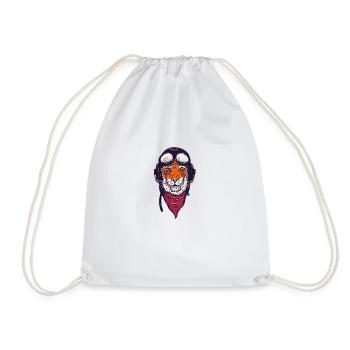 Tigre qui regarde - Sac de sport léger - blanc - Devant