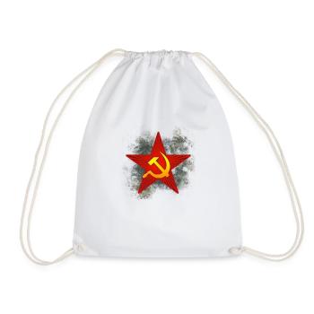 Emblème de l'étoile rouge soviétique - Sac de sport léger - blanc - Devant