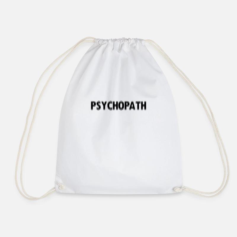 psychopath - Drawstring Bag - white