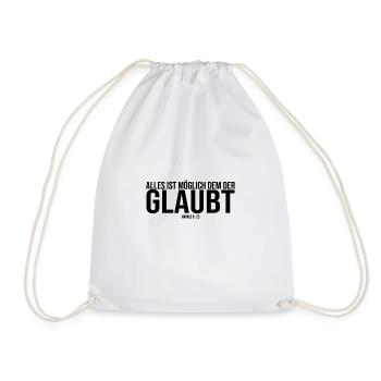 Tout le possible que les croyants croient cadeau de Biblevers - Sac de sport léger - blanc - Devant