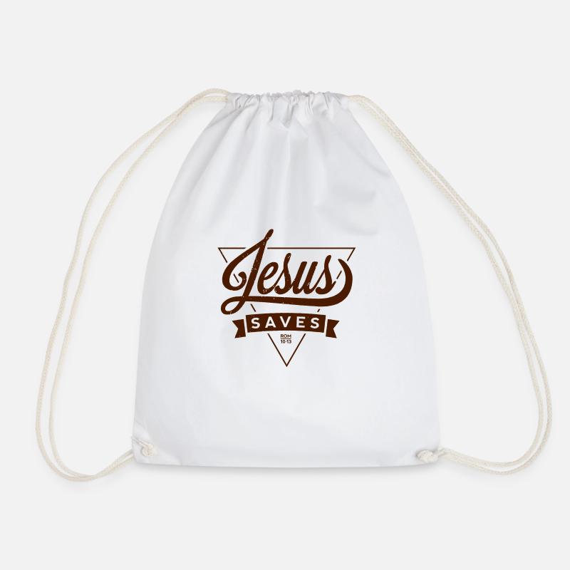 Jesus Saves - Turnbeutel - Weiß