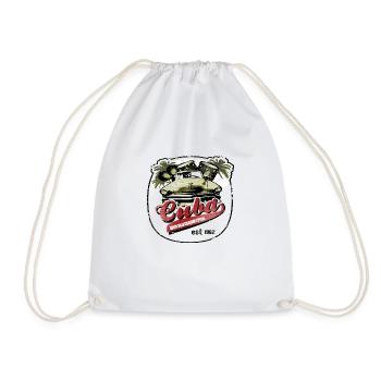 cubasolobraun - Drawstring Bag - white - Front