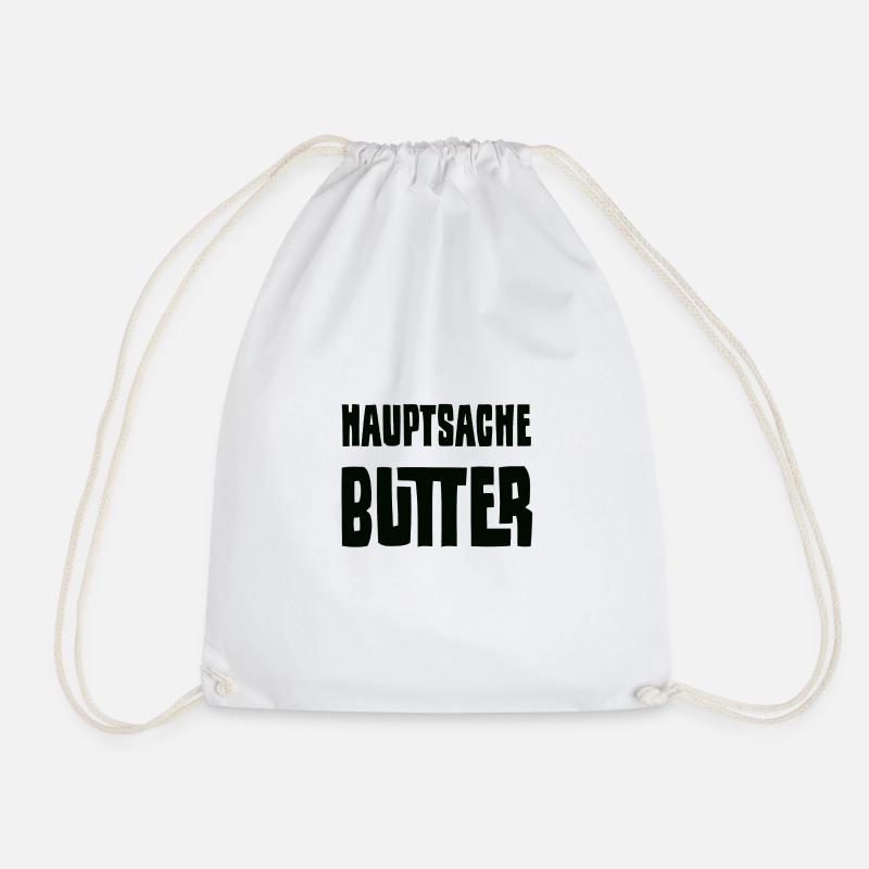 Hauptsache Butter weiß - Turnbeutel - Weiß