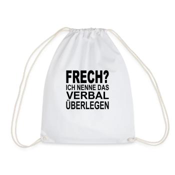 Naughty? I call the verbally superior - Drawstring Bag - white - Front