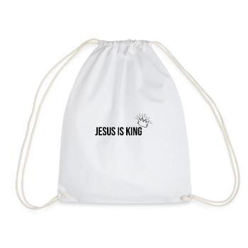 Jésus est roi Bible Dieu idée cadeau chrétien - Sac de sport léger - blanc - Devant