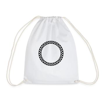 Ralley Kreis /checker circle (b, 1c) - Drawstring Bag - white - Front