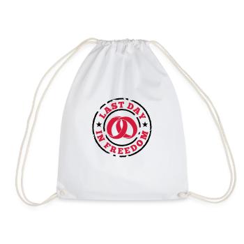 Last day in freedom - Drawstring Bag - white - Front