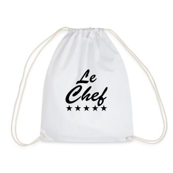 Le Chef Star Chef Logo Chef Texte Star Chef - Sac de sport léger - blanc - Devant