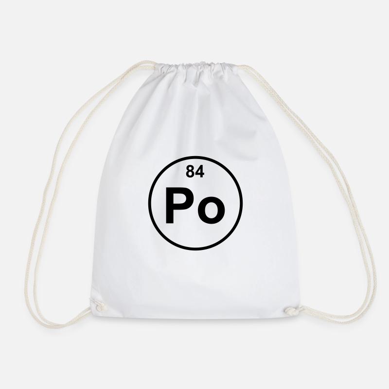 Polonium (Po) (element 84) - Drawstring Bag - white