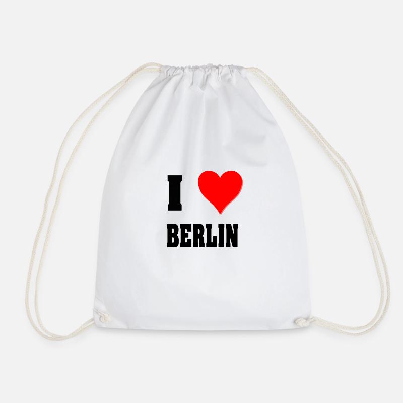 I love Berlin - Drawstring Bag - white