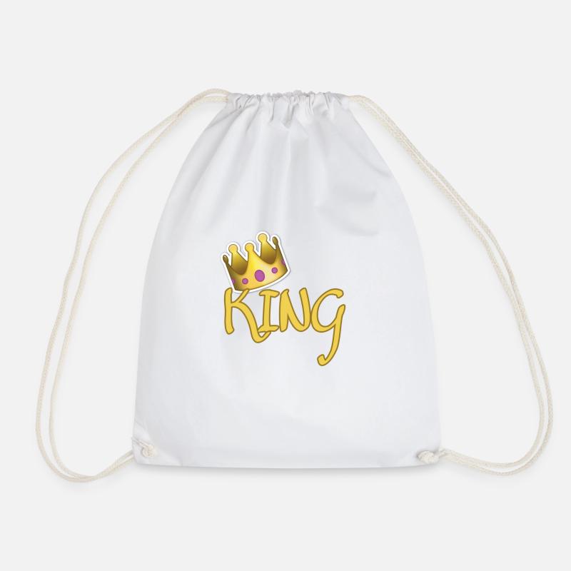 king, king - Drawstring Bag - white