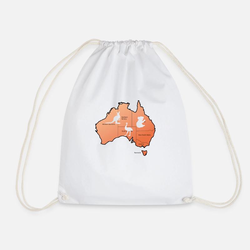 Australia - Drawstring Bag - white