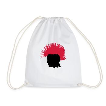 PUNK - Drawstring Bag - white - Front