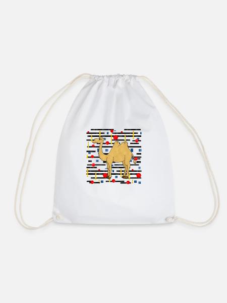 Camel - Drawstring Bag - white
