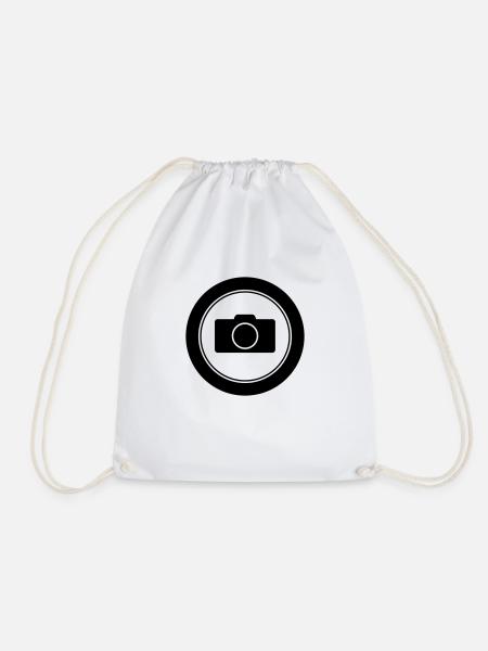 Camera / / digital camera / / Camera / / Photo - Drawstring Bag - white