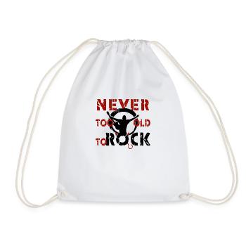 never too old to rock - Turnbeutel - Weiß - Vorne