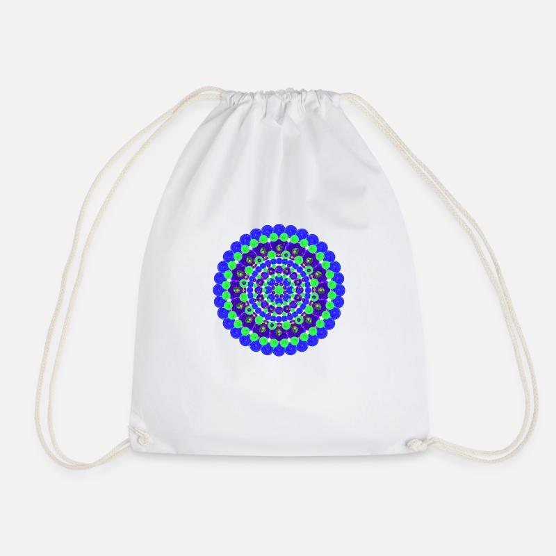 Mandala - Drawstring Bag - white