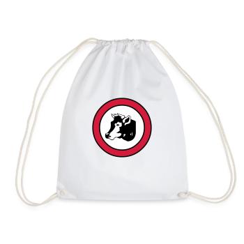 cow - Drawstring Bag - white - Front