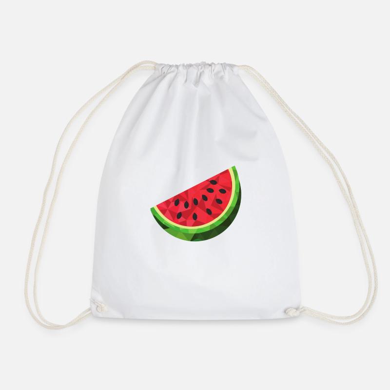 Watermelon watermelon - Drawstring Bag - white