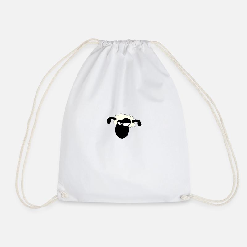 sheep - Drawstring Bag - white