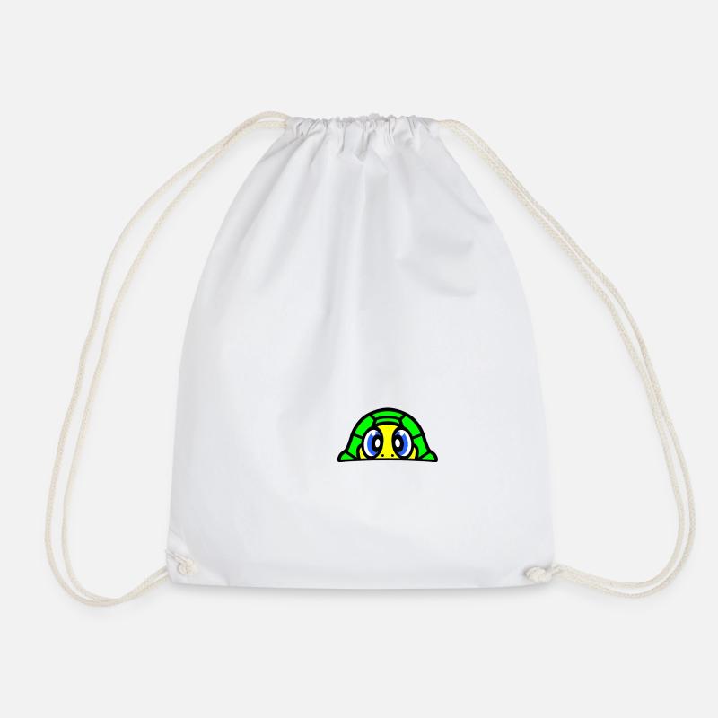 turtle rossi - Drawstring Bag - white