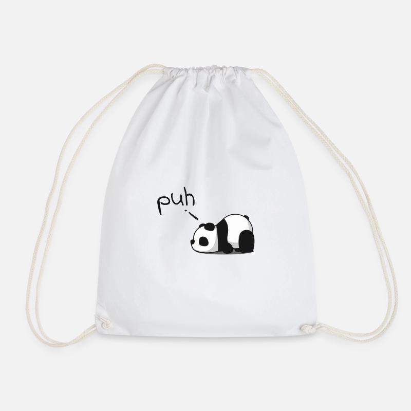 Müder Panda Puh - Turnbeutel - Weiß