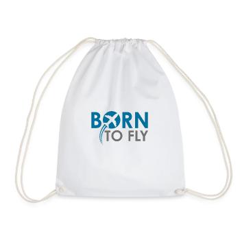 Geboren um zu Fliegen! Born to FLY - Turnbeutel - Weiß - Vorne