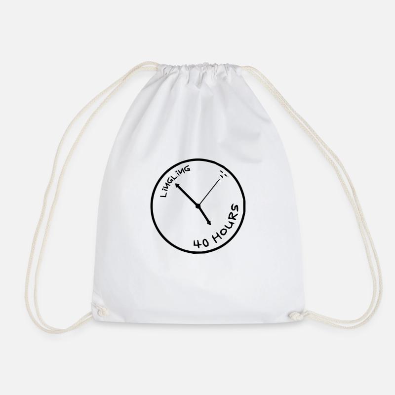 Ling Ling 40 Hours - Drawstring Bag - white
