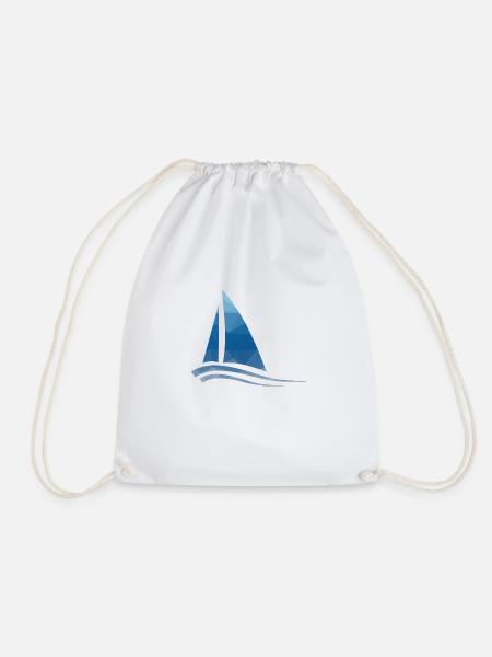 Sailboat - sailboat - Drawstring Bag - white