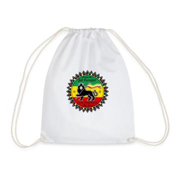 jah rastafari lion heart rasta - Sac de sport léger - blanc - Devant