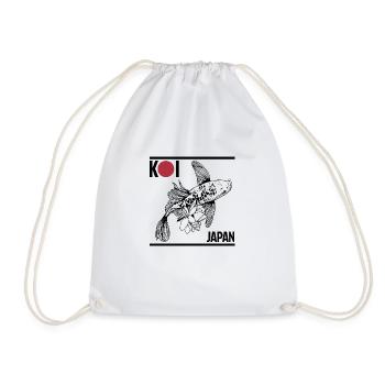 Tshirt drapeau Japon Tancho cadeau carpe Koi - Sac de sport léger - blanc - Devant