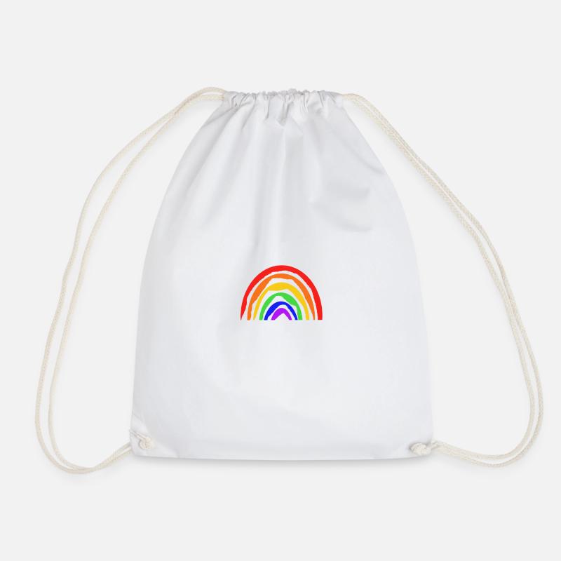 Regenbogen - Turnbeutel - Weiß