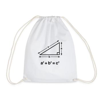 Pythagorean Theorem (Mathematics) - Drawstring Bag - white - Front