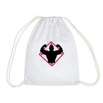 Bodybuilding Fitness Musculation Krafttraining - Sac de sport léger - blanc - Devant