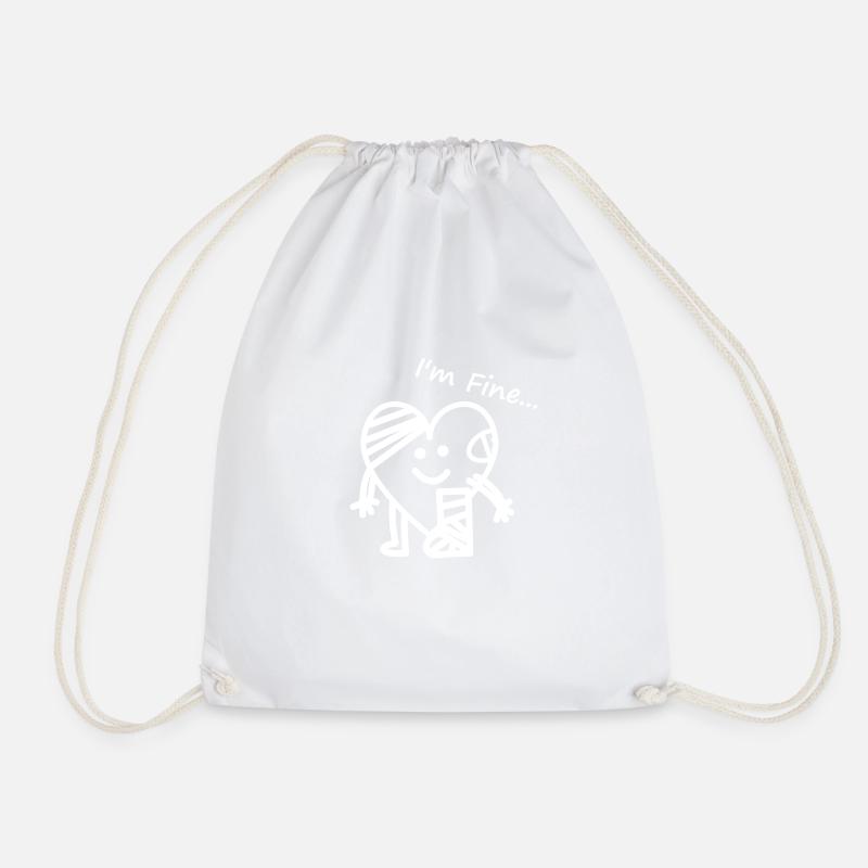 In fine white - Drawstring Bag - white