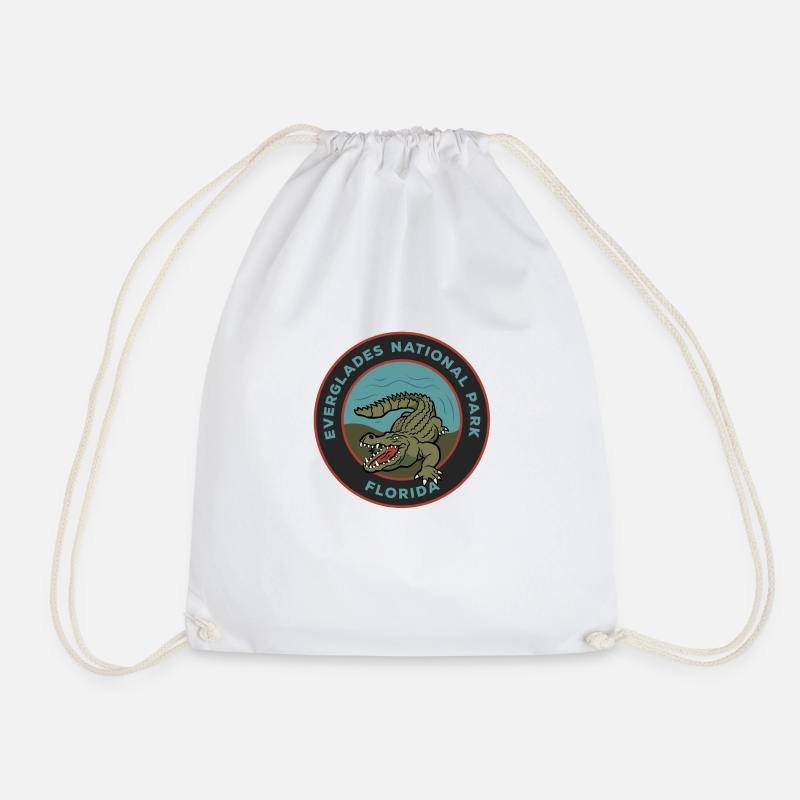 Everglades National Park - Drawstring Bag - white