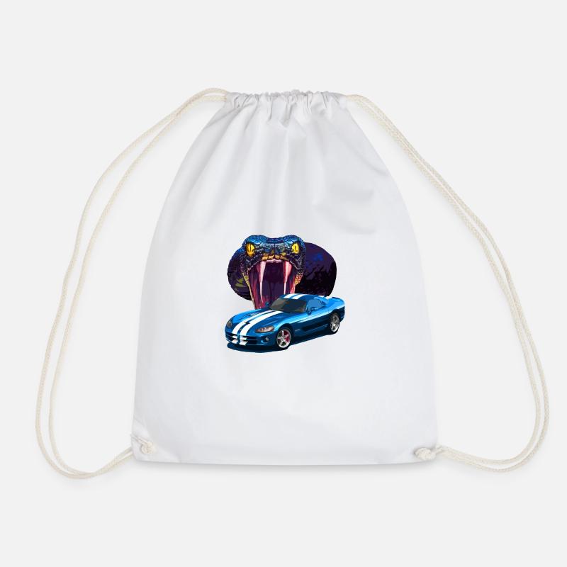Viper SRT Cyan - Drawstring Bag - white