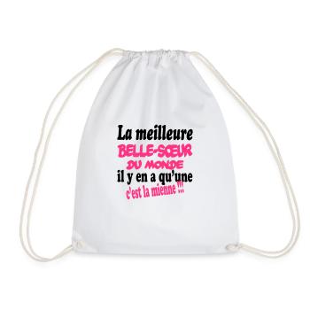 La meilleure belle-soeur du monde c'est la mienne - Drawstring Bag - white - Front