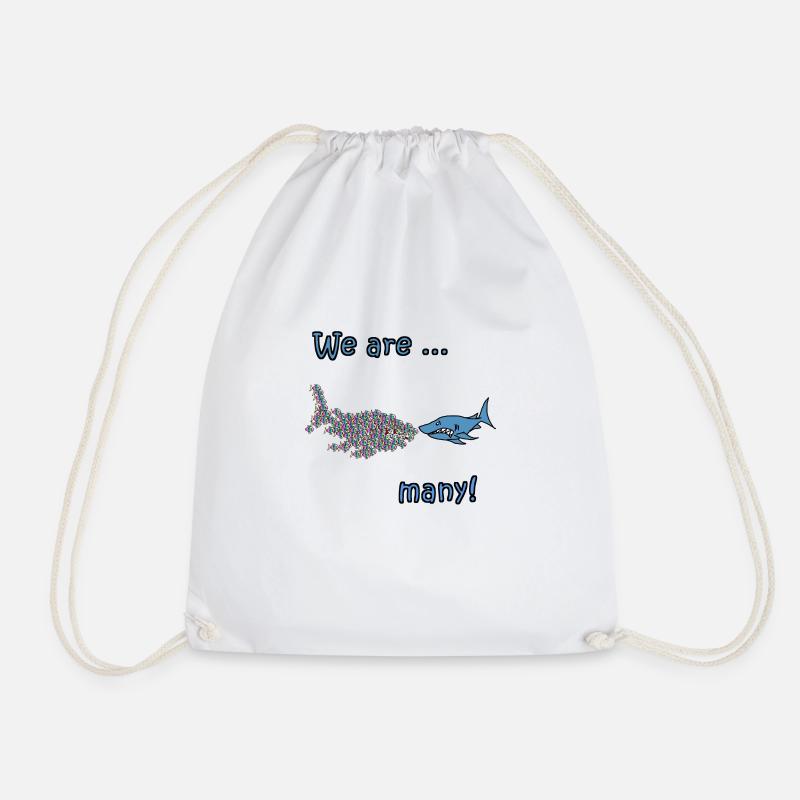 We are many - Drawstring Bag - white