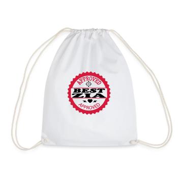 Approved best zia - Drawstring Bag - white - Front