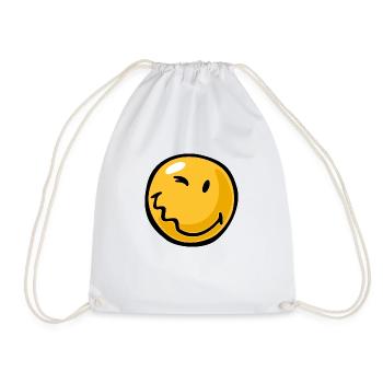 Smiley stung - Turnbeutel - Weiß - Vorne