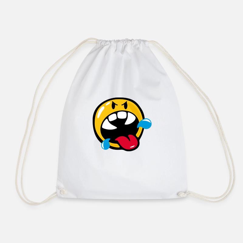 Smiley Anger Rabid - Turnbeutel - Weiß