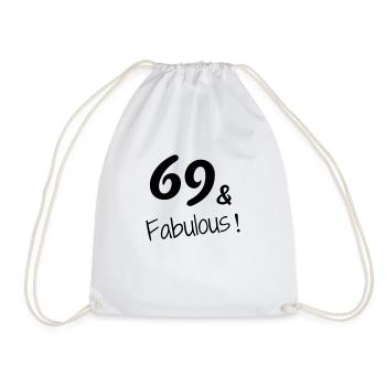 69 - Birthday - Anniversaire - Geburtstag - Humor - Drawstring Bag - white - Front