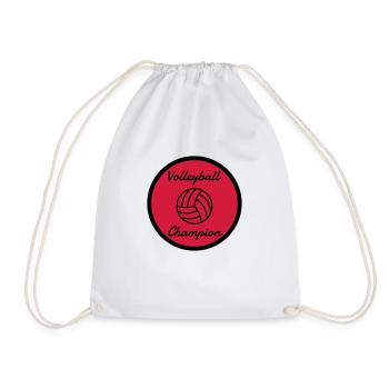 Volleyball - Volley Ball - Volley-Ball - Sport - Drawstring Bag - white - Front